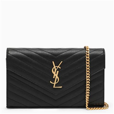 ysl portafoglio con catena|Portafoglio con catena Envelope Cassandre matelassé nero.